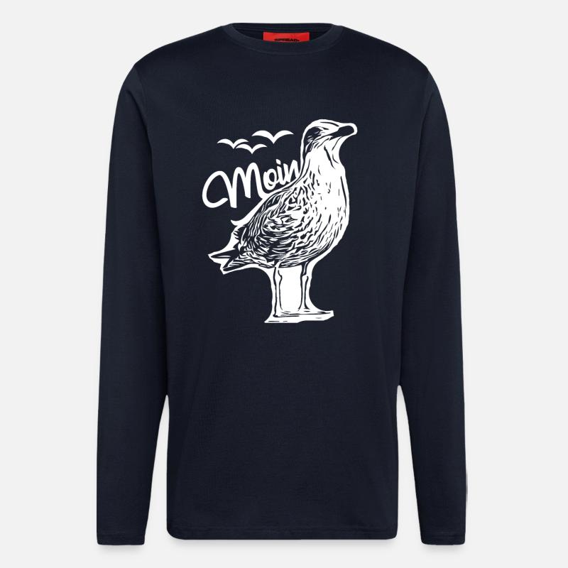 Moin - Möwe - Langarmshirt - made by SPREAD  - DARK NAVY