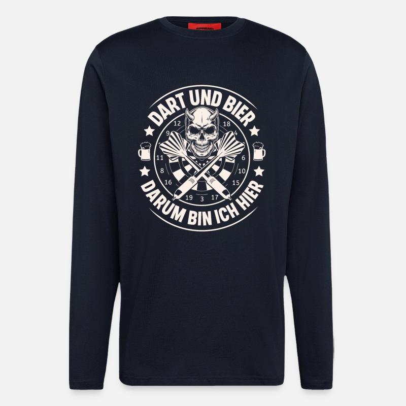 Dart Und Bier - Langarmshirt - made by SPREAD - DARK NAVY