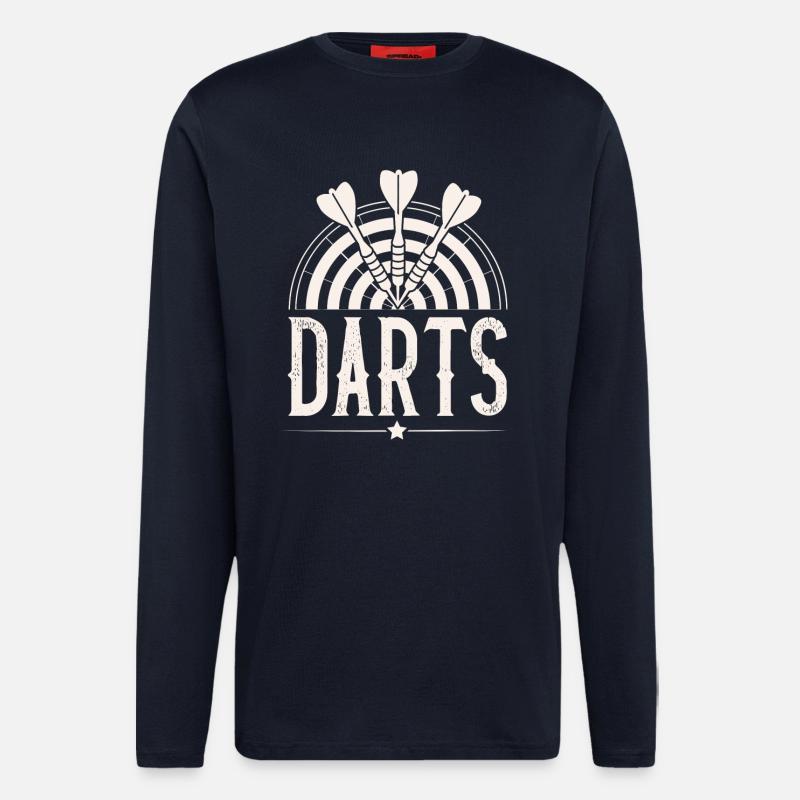 Dart Darten Darts - Langarmshirt - made by SPREAD  - DARK NAVY