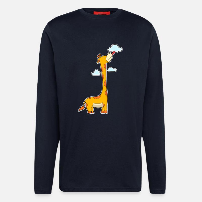 Giraffe Clouds - Longsleeve - made by SPREAD  - DARK NAVY