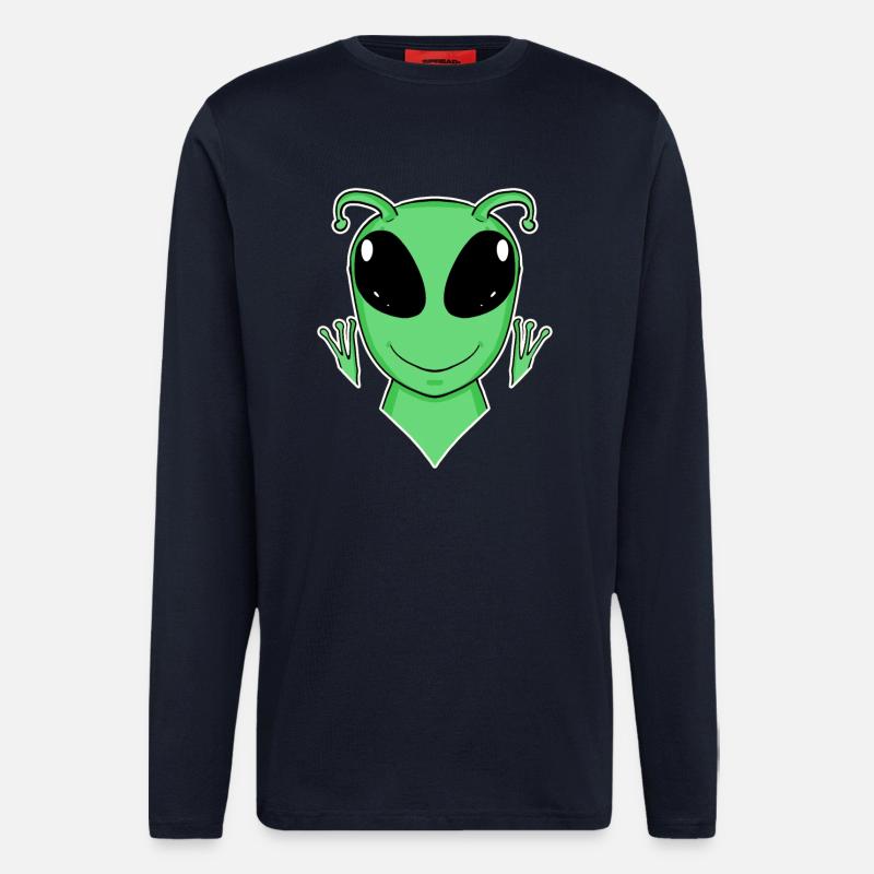 Alien Head - Longsleeve - made by SPREAD - DARK NAVY