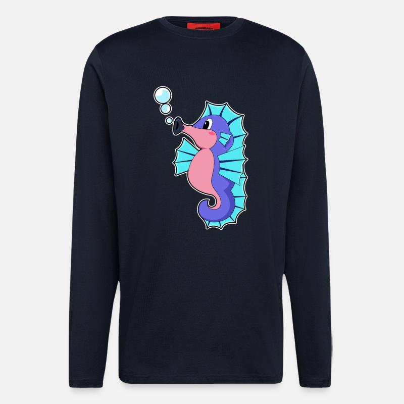 Seepferdchen - Langarmshirt - made by SPREAD  - DARK NAVY
