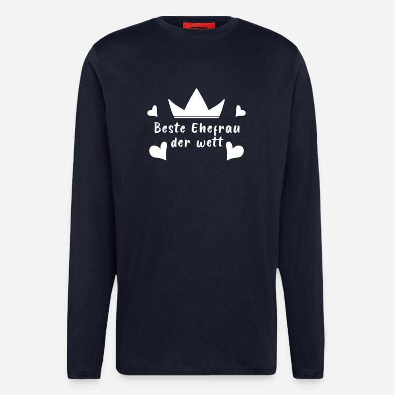 Beste Ehefrau der Welt - Langarmshirt - made by SPREAD  - DARK NAVY