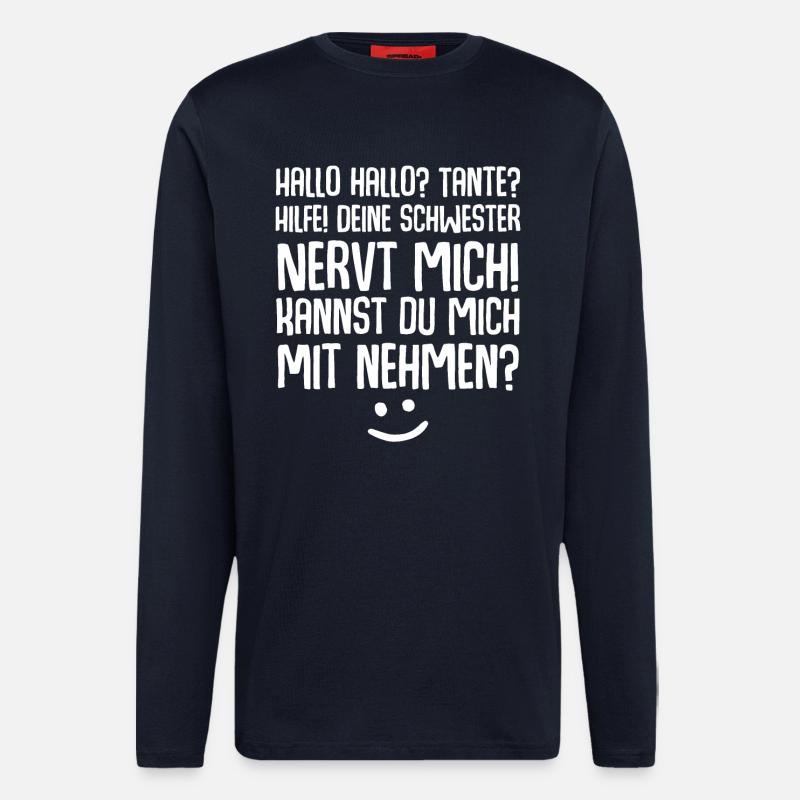 Tante Nichte Neffe - Langarmshirt - made by SPREAD  - DARK NAVY