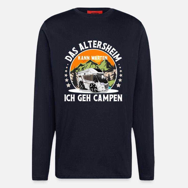 Camping Camper Campen Oma Opa - Langarmshirt - made by SPREAD  - DARK NAVY