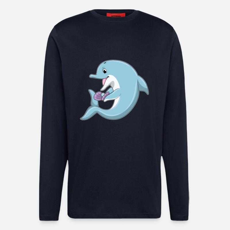 Dolphin Pearl - Longsleeve - made by SPREAD - DARK NAVY