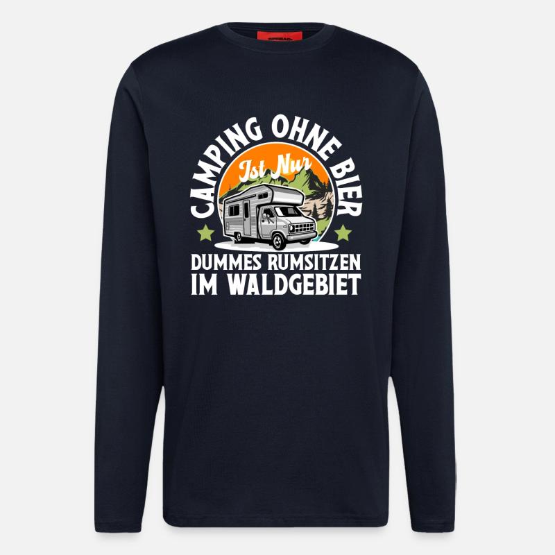 Camping Camper Campen - Langarmshirt - made by SPREAD  - DARK NAVY