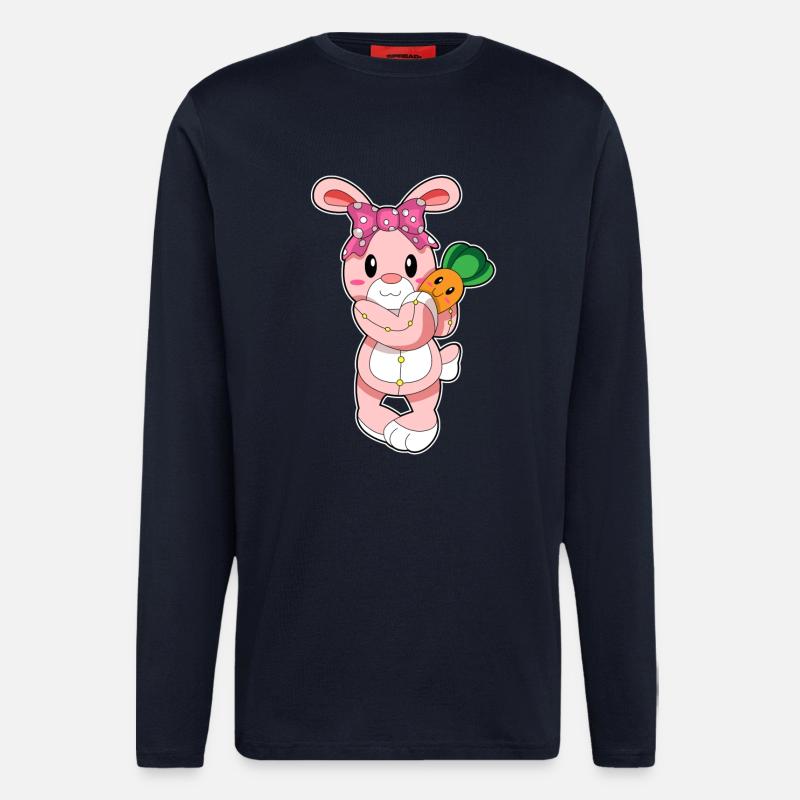 Hase als Spielzeug - Langarmshirt - made by SPREAD - DARK NAVY