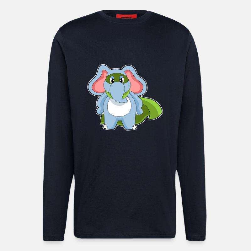 Elefant Held - Langarmshirt - made by SPREAD  - DARK NAVY