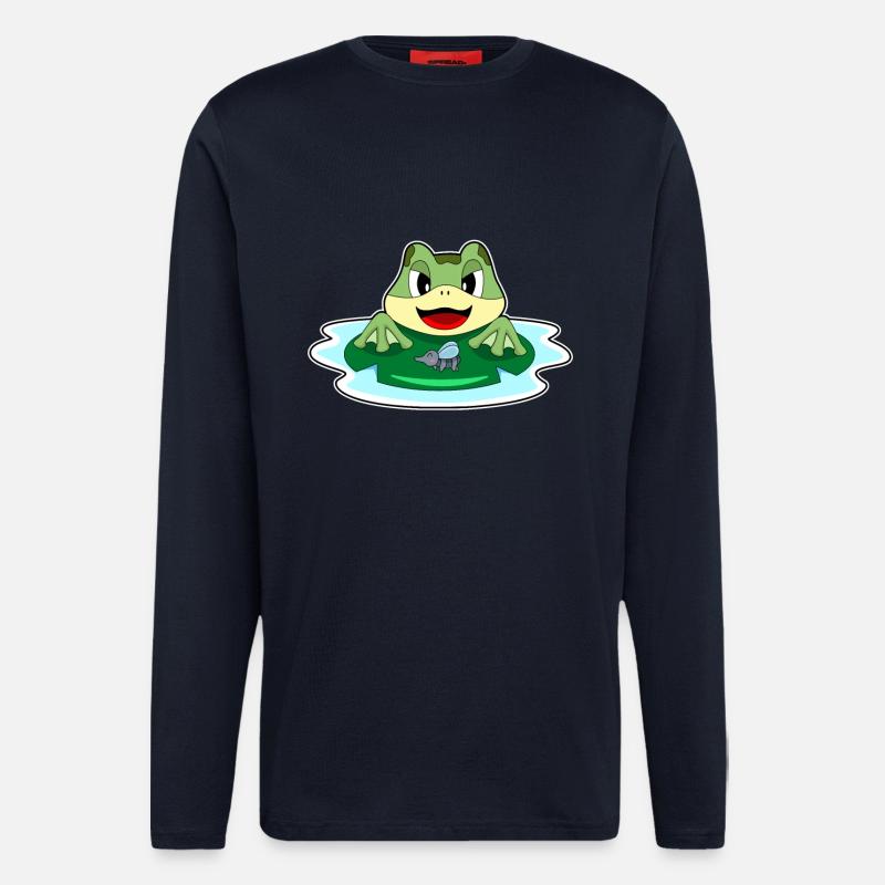 Mouche grenouille - Manches longues bio décontracté fabriqué en UE - DARK NAVY