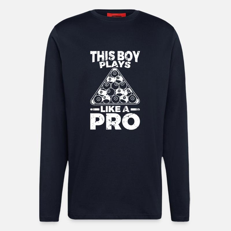 Poolbillard Junge - Langarmshirt - made by SPREAD  - DARK NAVY