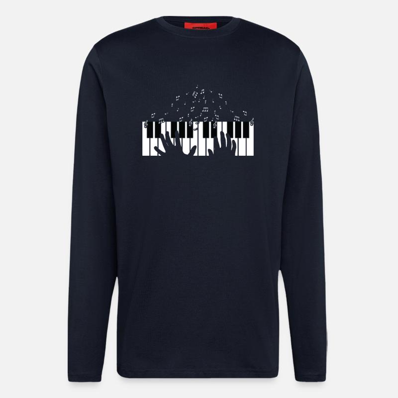 Klaviertasten - Langarmshirt - made by SPREAD  - DARK NAVY