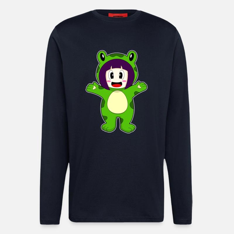 Frosch Mädchen Kostüm - Langarmshirt - made by SPREAD  - DARK NAVY