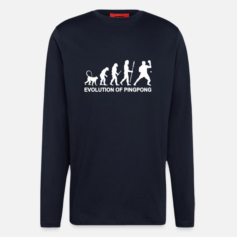 Ping Pong Evolution - Longsleeve - made by SPREAD  - DARK NAVY