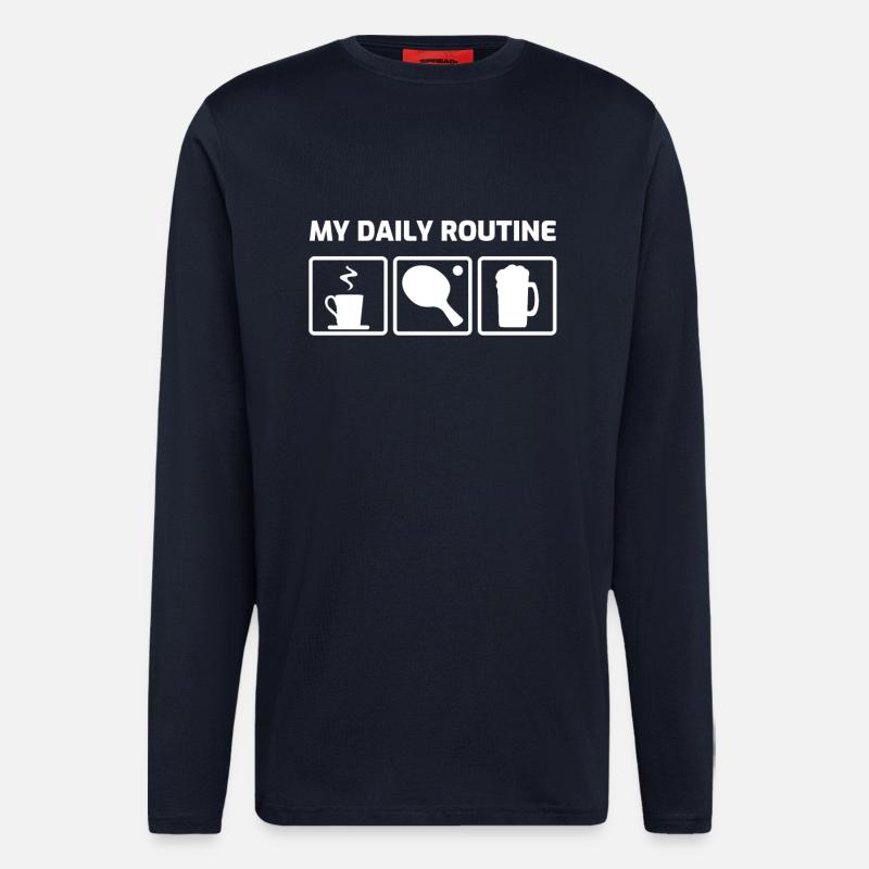 Tischtennis Routine - Langarmshirt - made by SPREAD  - DARK NAVY