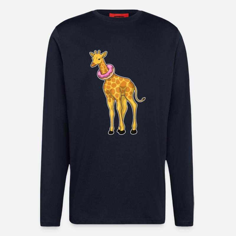 Giraffe Donut - Langarmshirt - made by SPREAD - DARK NAVY