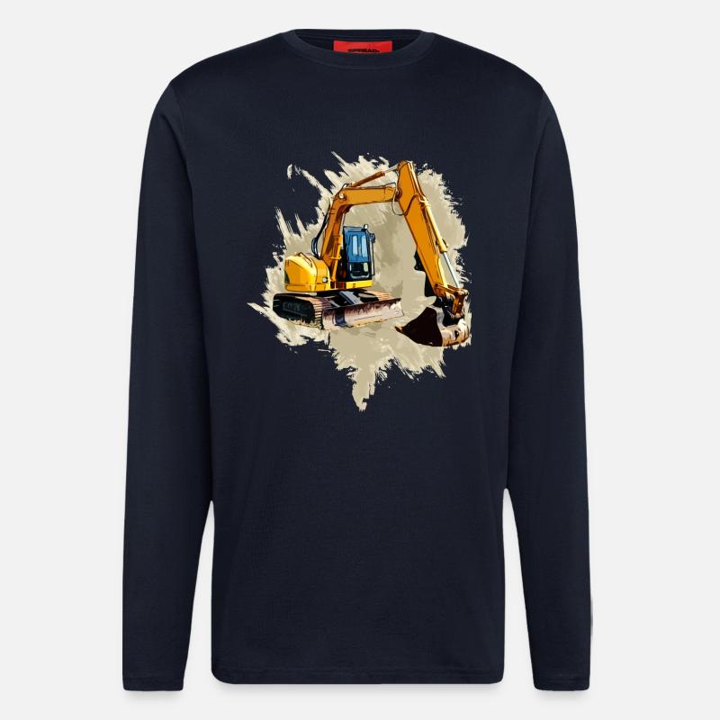 Schaufel-Bagger - Langarmshirt - made by SPREAD  - DARK NAVY