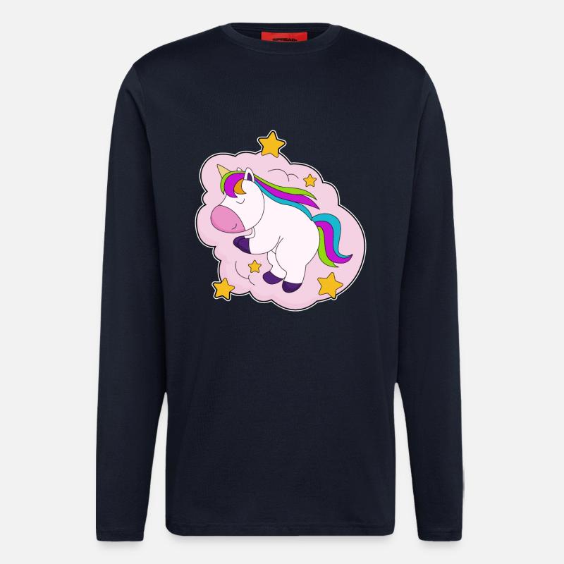 Einhorn Wolken - Langarmshirt - made by SPREAD  - DARK NAVY