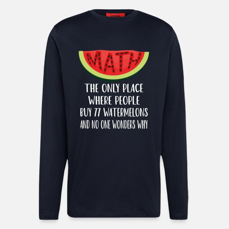 Mathematik und Wassermelonen - Langarmshirt - made by SPREAD  - DARK NAVY