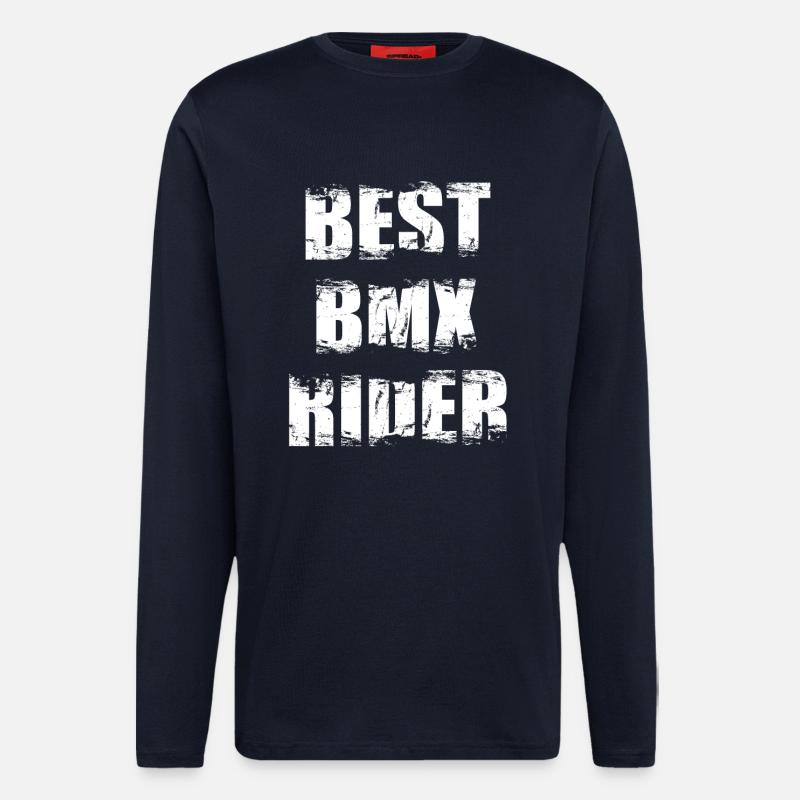 BMX Cyclist Slogan - Longsleeve - made by SPREAD  - DARK NAVY