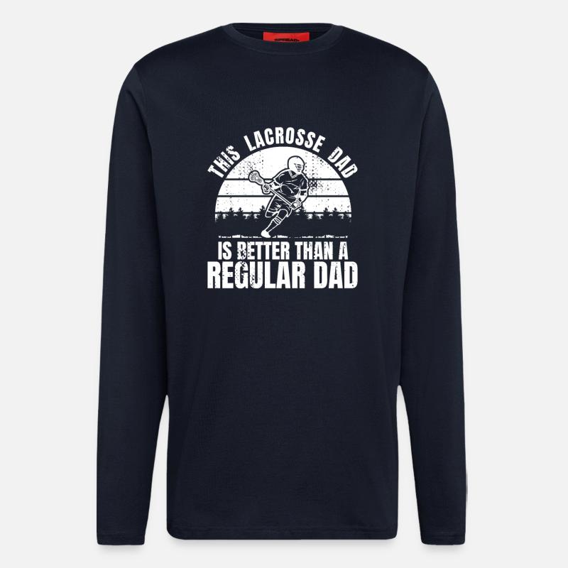 Drôle de papa de crosse - Manches longues bio décontracté fabriqué en UE - DARK NAVY
