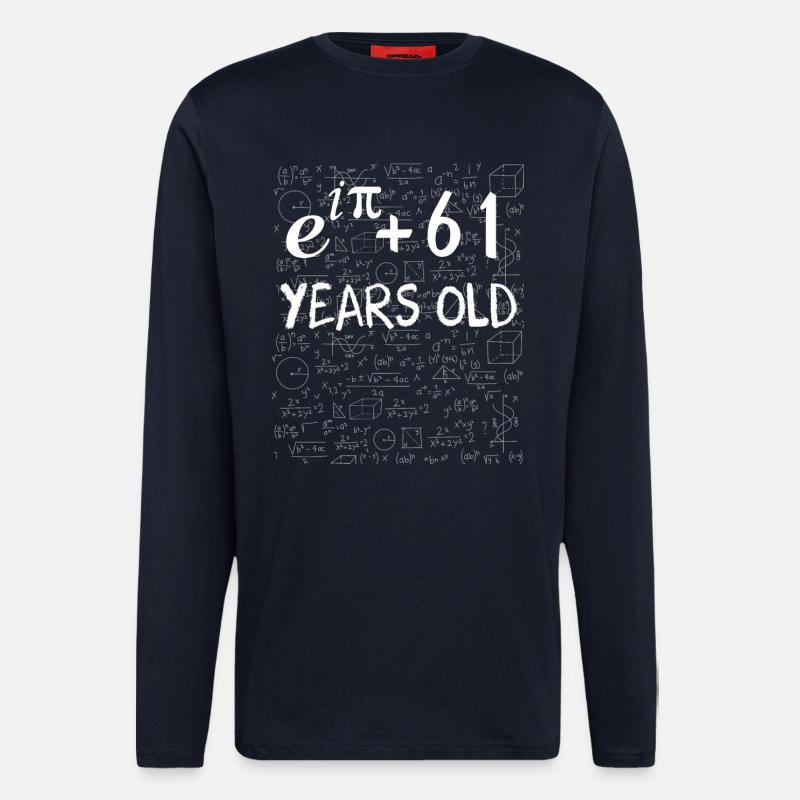 60th birthday 60 years old Euler Identity math - Longsleeve - made by SPREAD  - DARK NAVY