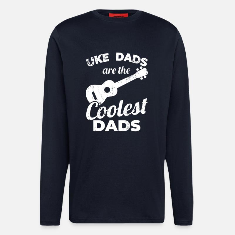 Ukulele Papa - Langarmshirt - made by SPREAD  - DARK NAVY