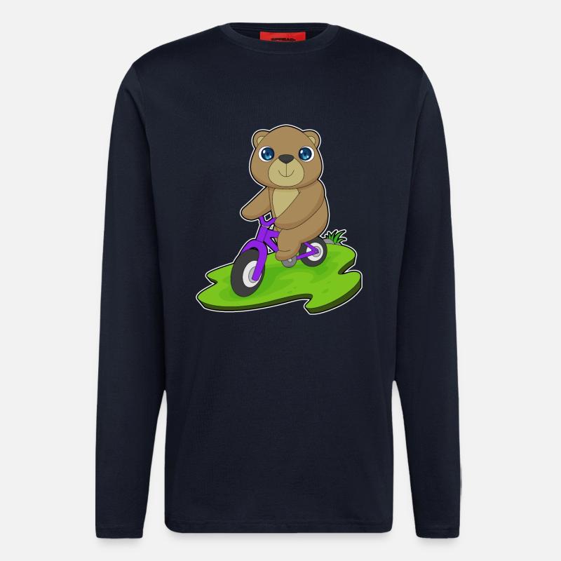 Vélo d’ours - Manches longues bio décontracté fabriqué en UE - DARK NAVY