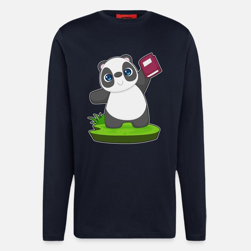 Panda Book - Longsleeve - made by SPREAD - DARK NAVY