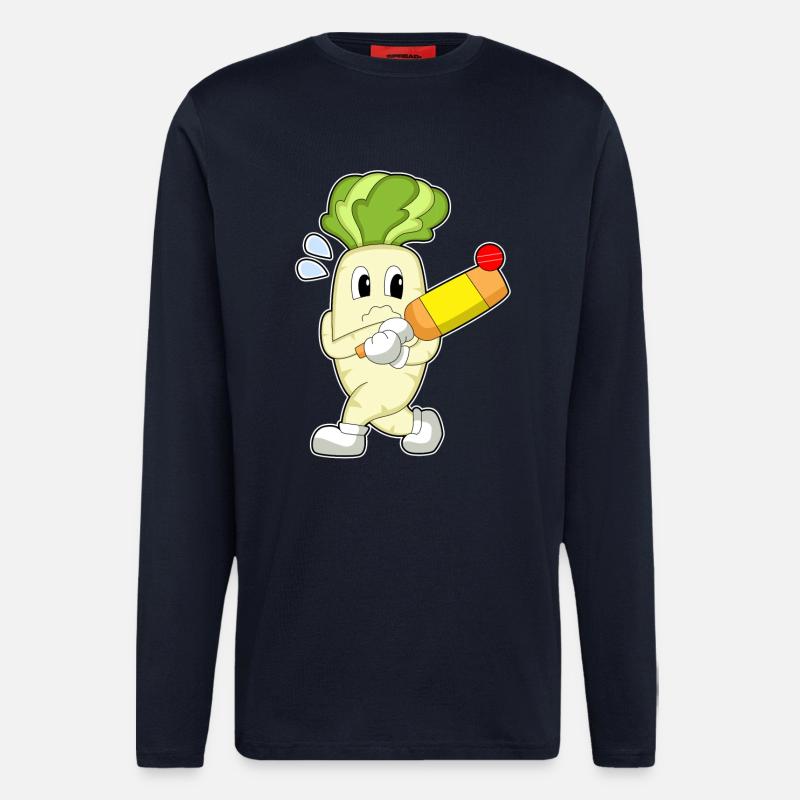 Radieschen Cricket Cricketschläger - Langarmshirt - made by SPREAD - DARK NAVY