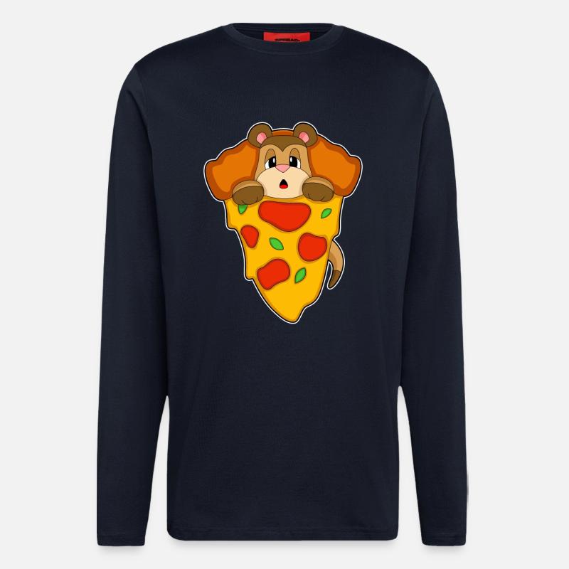 Erdmännchen Pizza - Langarmshirt - made by SPREAD  - DARK NAVY
