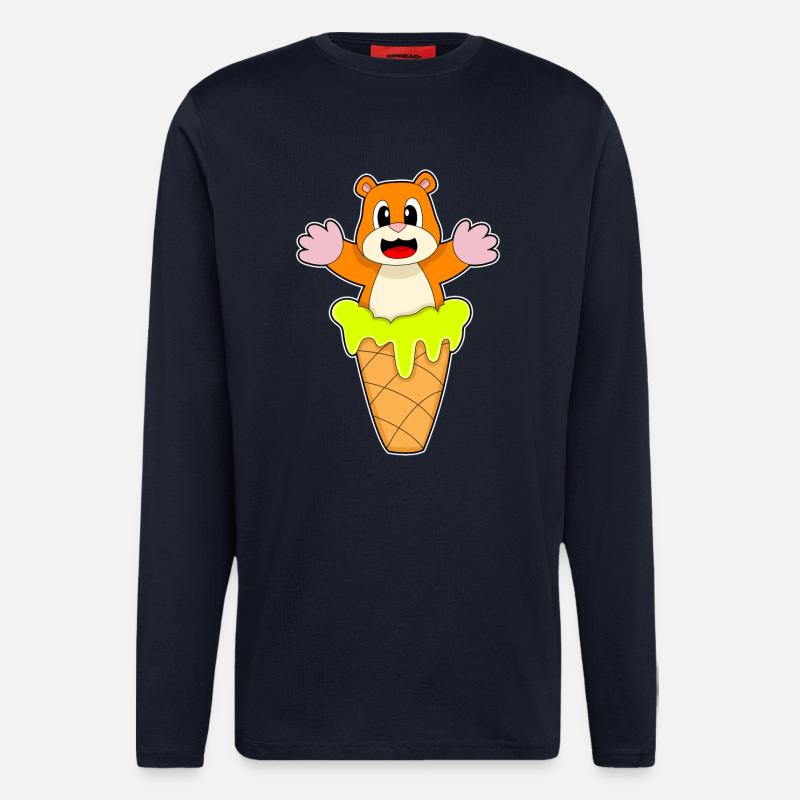 Hamster Waffeleis - Langarmshirt - made by SPREAD  - DARK NAVY