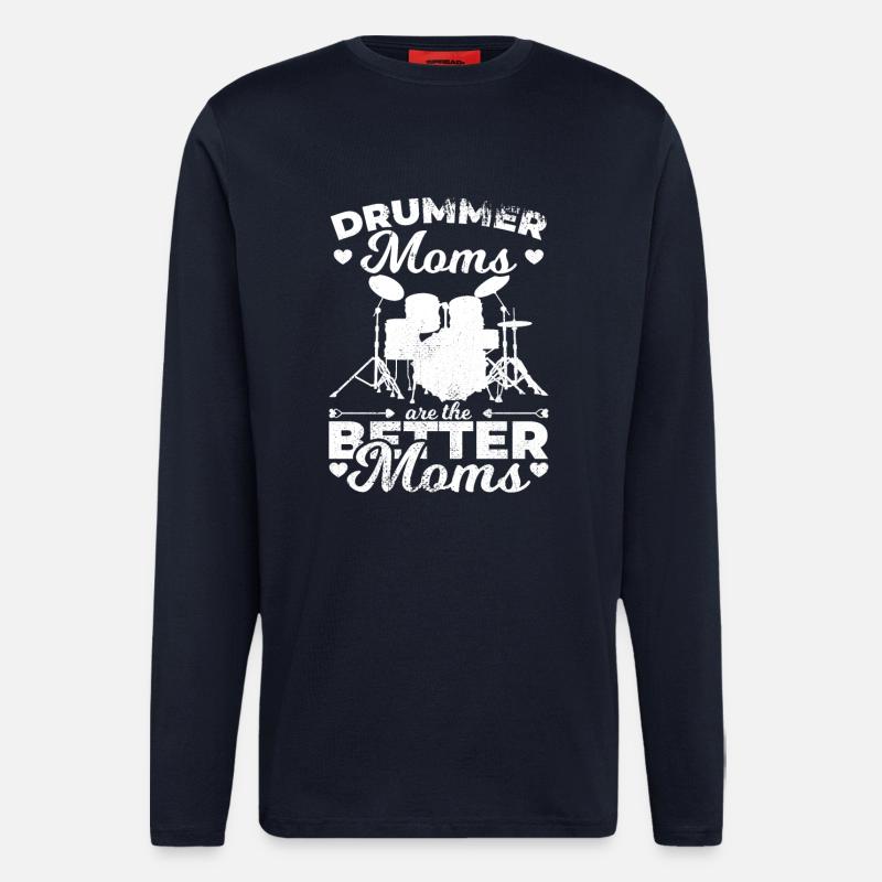Schlagzeuger Mutter - Langarmshirt - made by SPREAD  - DARK NAVY