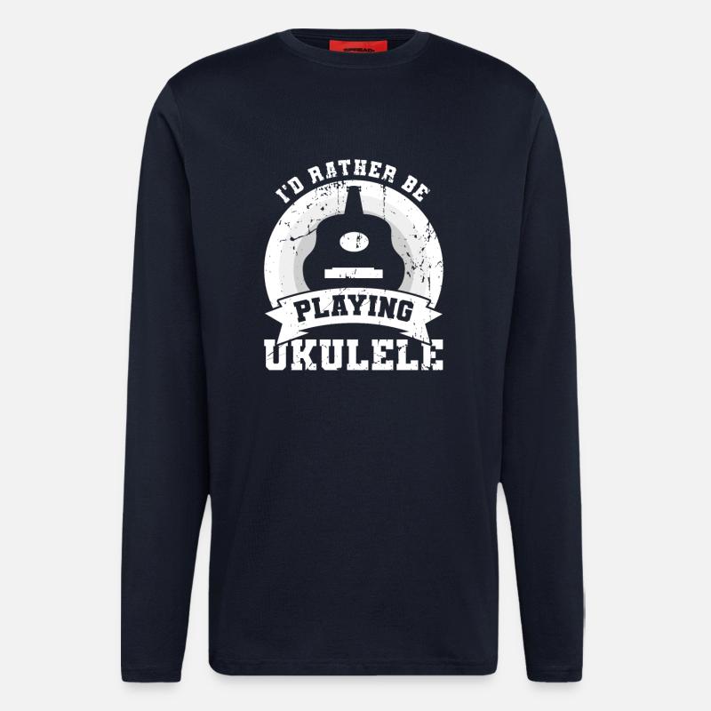 Zitat Ukulele - Langarmshirt - made by SPREAD  - DARK NAVY