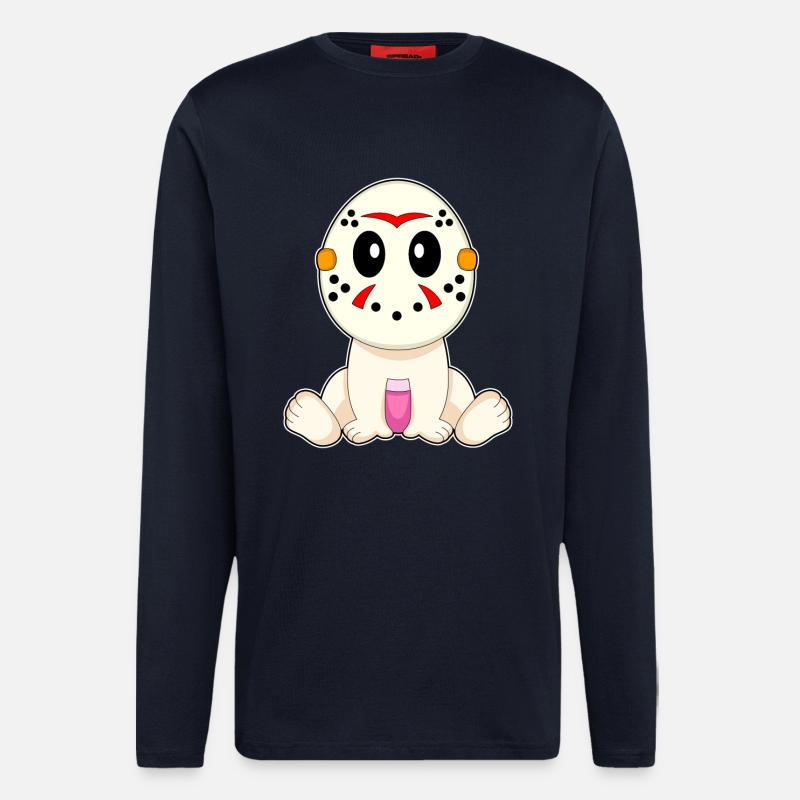 Bébé Halloween - Manches longues bio décontracté fabriqué en UE - DARK NAVY