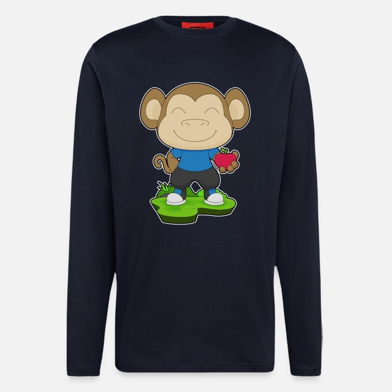 Monkey Apple - Longsleeve - made by SPREAD  - DARK NAVY