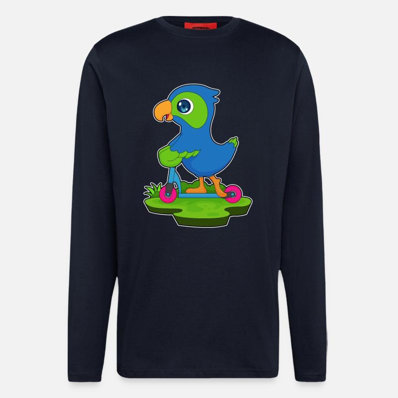 Papagei Roller - Langarmshirt - made by SPREAD - DARK NAVY