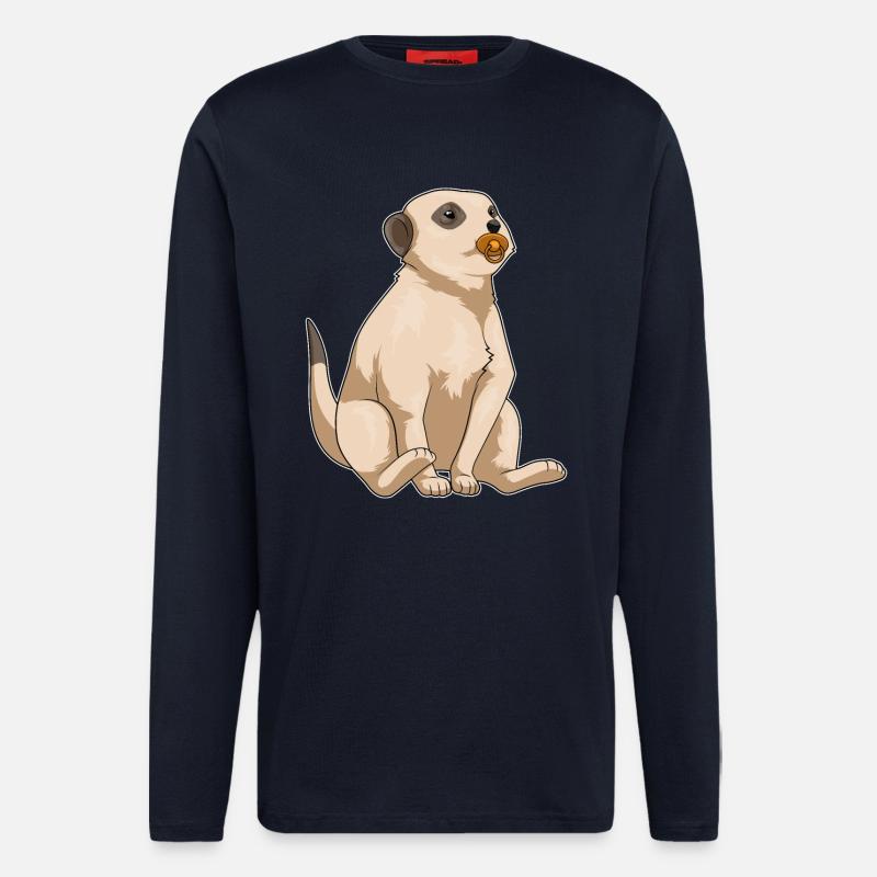 Erdmännchen Baby Schnuller - Langarmshirt - made by SPREAD  - DARK NAVY