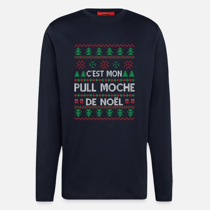 C'est Mon Pull Moche De Noël - Manches longues bio décontracté fabriqué en UE - DARK NAVY