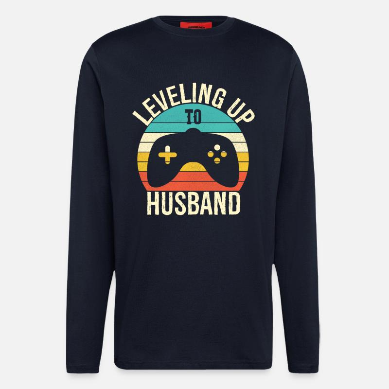 Aufstieg zum Ehemann - Langarmshirt - made by SPREAD - DARK NAVY