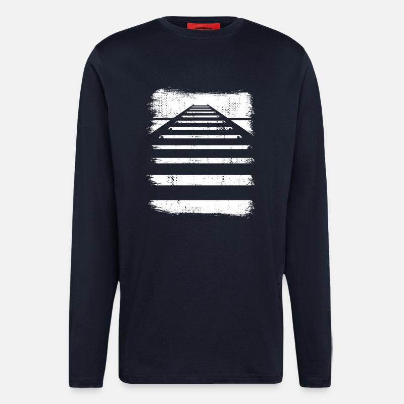 Eisenbahn Gleis - Langarmshirt - made by SPREAD  - DARK NAVY