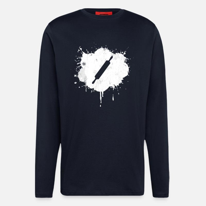 Rolling Pin Drawing - Longsleeve - made by SPREAD  - DARK NAVY