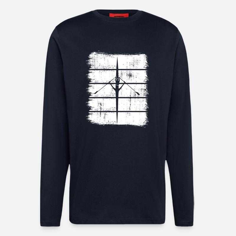 Ruderboot Skizze - Langarmshirt - made by SPREAD  - DARK NAVY