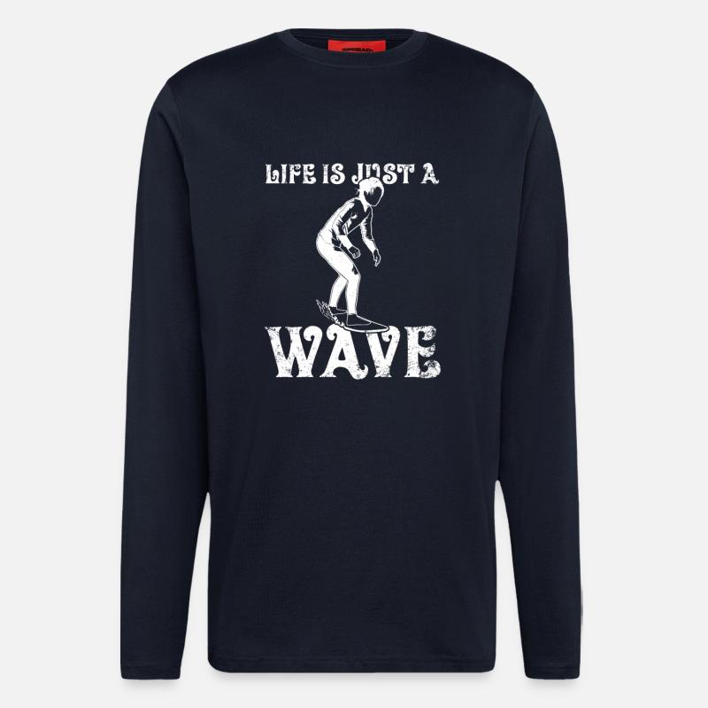 Life Is Just A Wave - Langarmshirt - made by SPREAD  - DARK NAVY