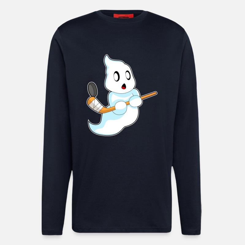 Geist Eishockey Eishockeyschläger - Langarmshirt - made by SPREAD  - DARK NAVY