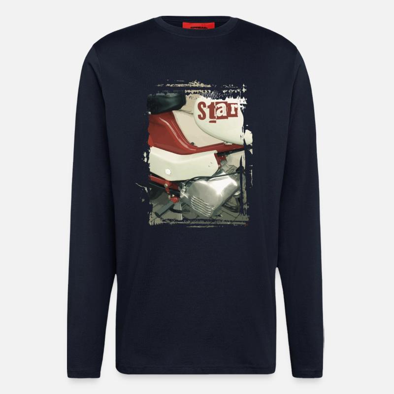 Étoile de Samson - Manches longues bio décontracté fabriqué en UE - DARK NAVY