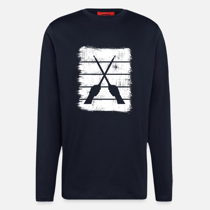 Drumsticks Drawing - Longsleeve - made by SPREAD  - DARK NAVY