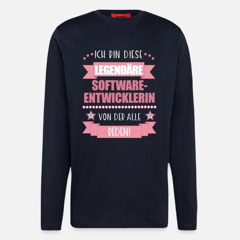 Softwareentwicklerin Codeexpertin süßes Geschenk - Langarmshirt - made by SPREAD - DARK NAVY