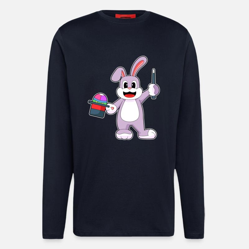 Hase Ostern Zauberer - Langarmshirt - made by SPREAD  - DARK NAVY