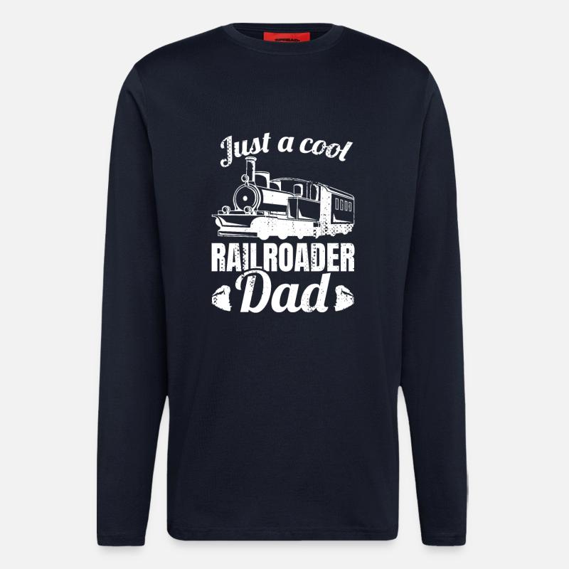 Eisenbahn Vater - Langarmshirt - made by SPREAD  - DARK NAVY